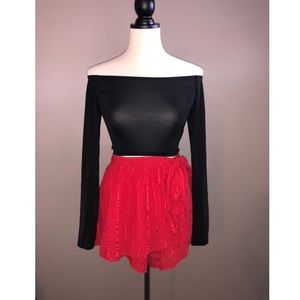 Red Peppermayo shorts/skort NWT